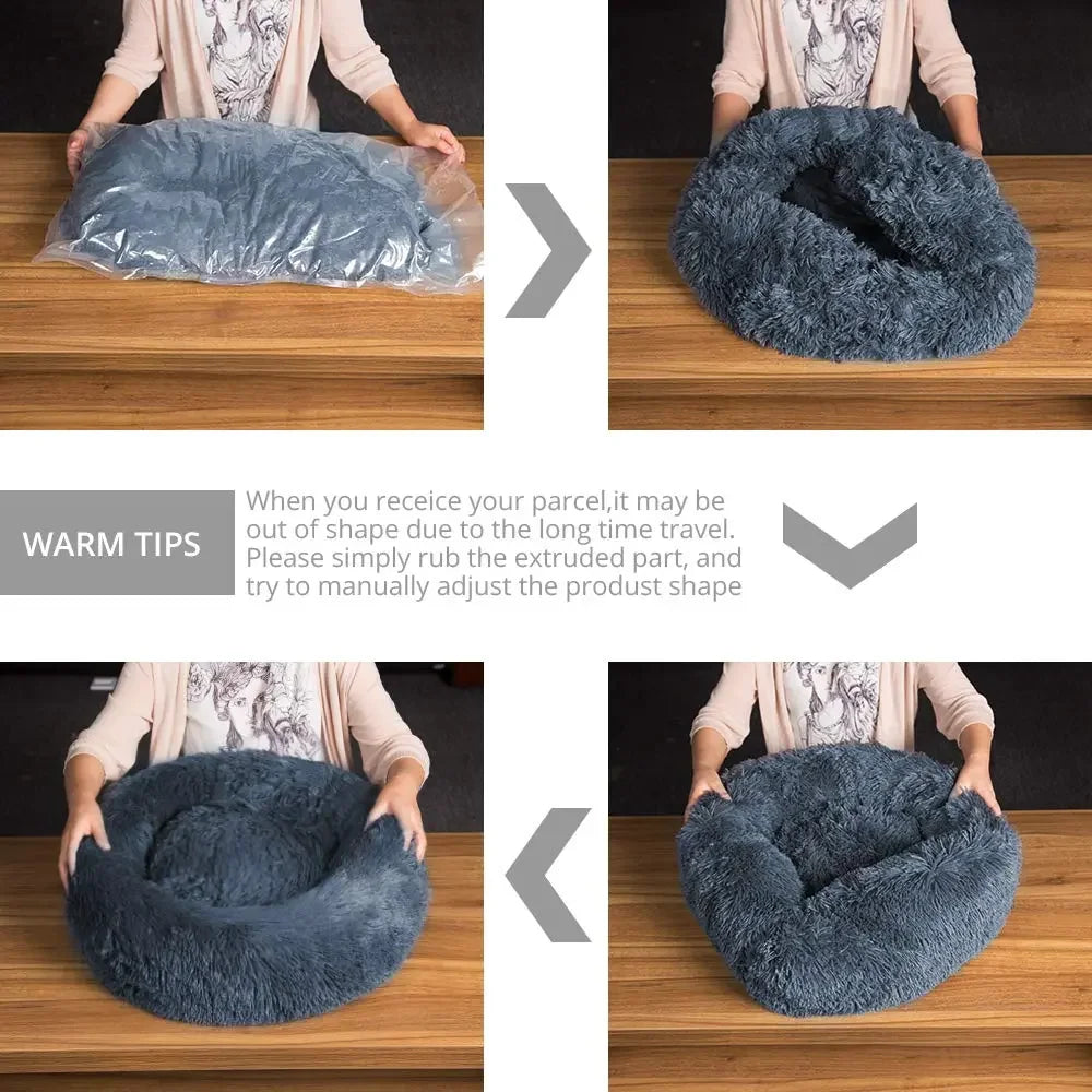 Calming Donut Dog Bed for Small to Large Dogs